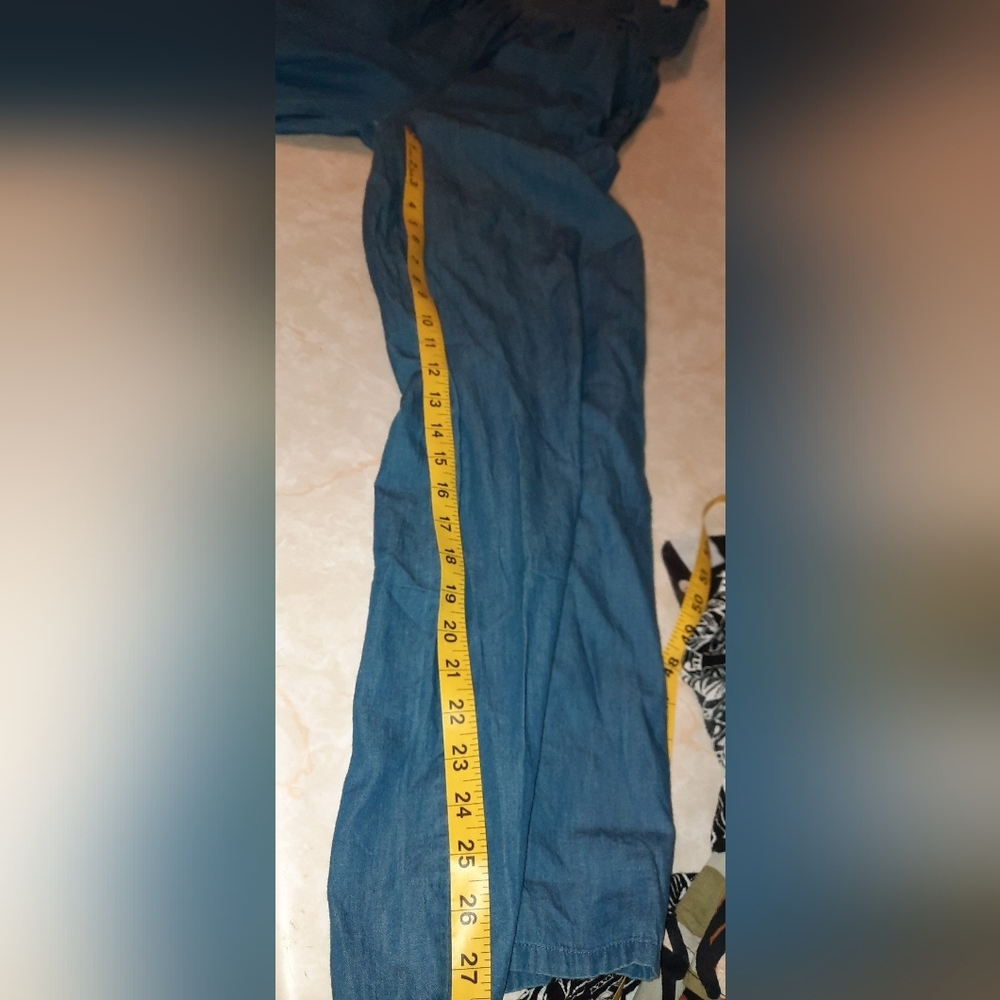 Elegant Blue Wide Leg Jumpsuit - Picture 7 of 11